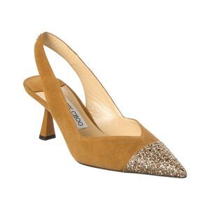 Jimmy Choo Liya 65 Suede Slingback Pump, Brown